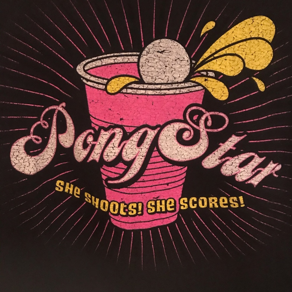 PONG STAR T SHIRT. Size Large.